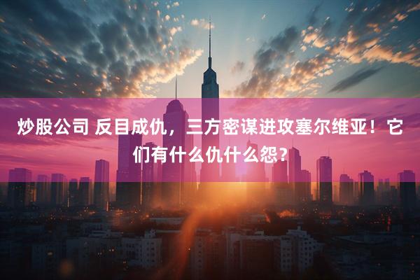 炒股公司 反目成仇，三方密谋进攻塞尔维亚！它们有什么仇什么怨？